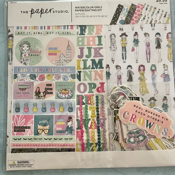 The Paper Studio Watercolor Girls Scrapbook Kit - Picture 2 of 3